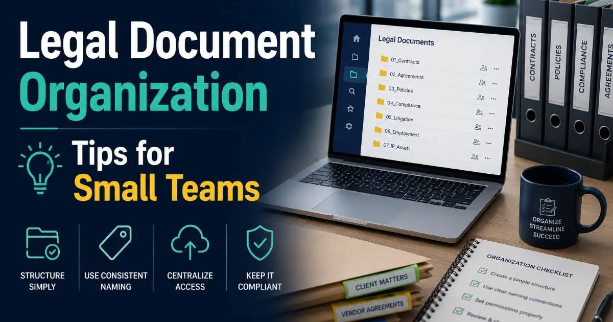 Legal Document Organization Tips for Small Teams